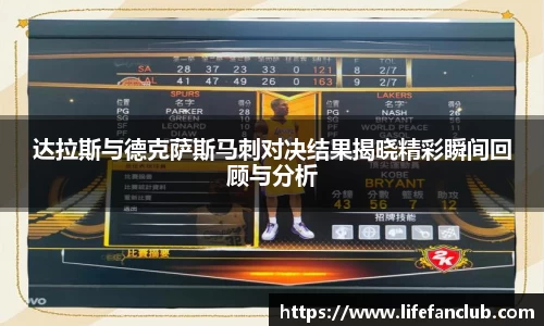 达拉斯与德克萨斯马刺对决结果揭晓精彩瞬间回顾与分析
